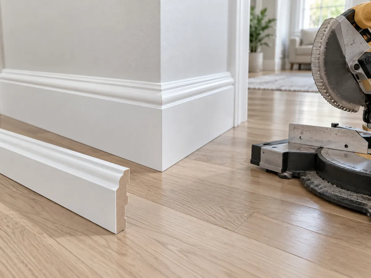 baseboard & trim installation in an American home