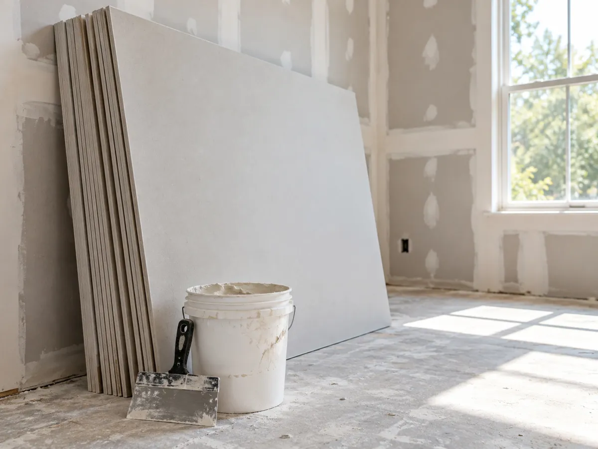 drywall installation in an American home