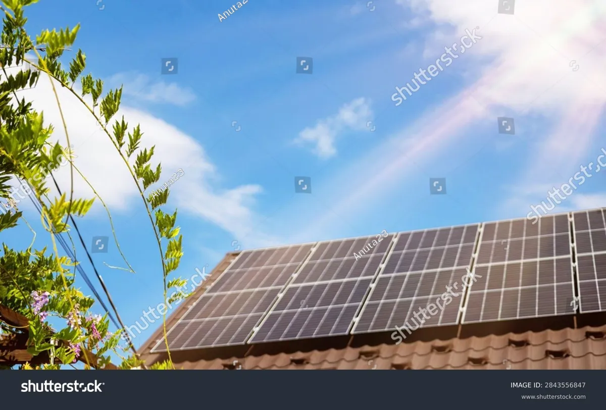 solar panel installation in an American home